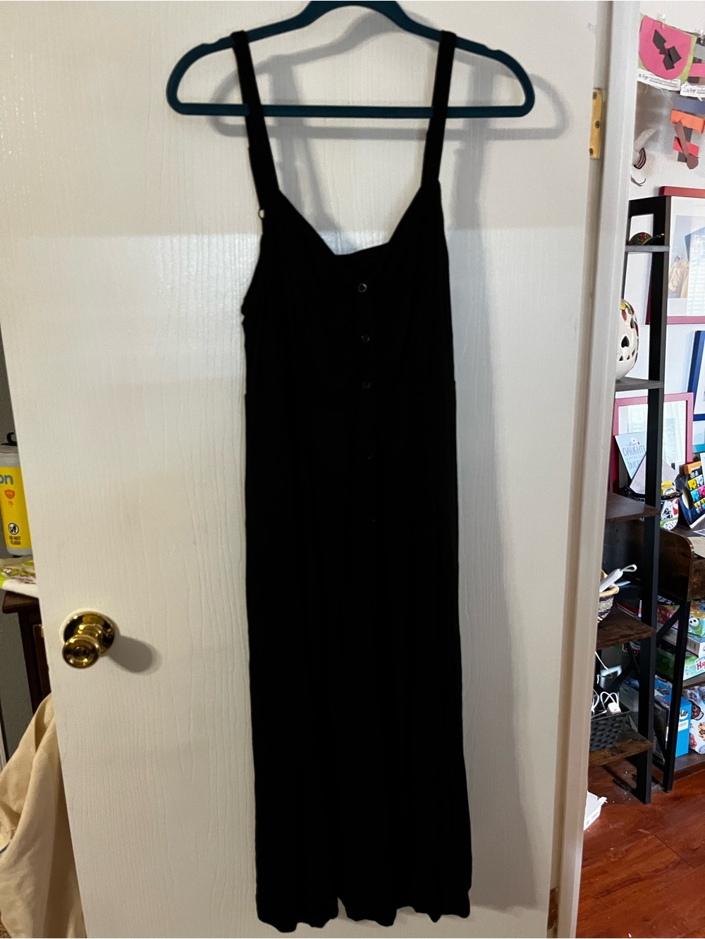 torrid Black Midi Dress with Buttons